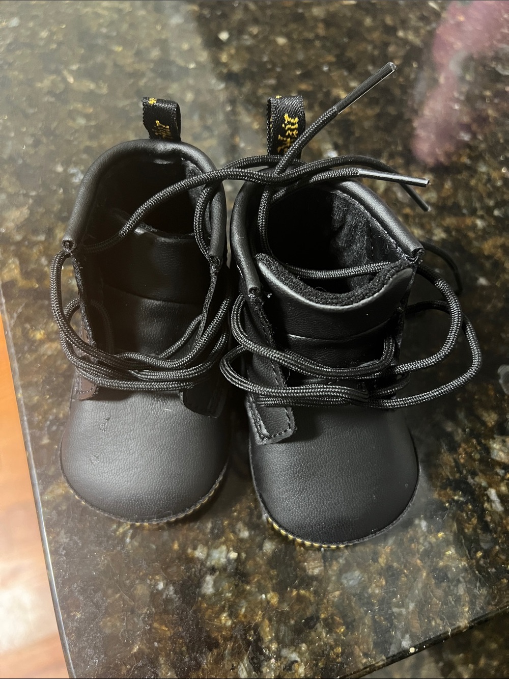Dr. Martens Baby Black Lace-Up Ankle Boots